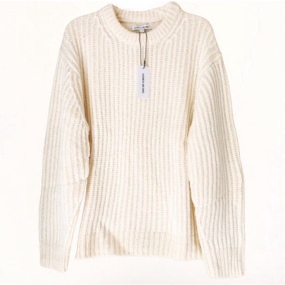 Elizabeth and James Cream Fisherman’s Rib Sweater SIze XXL - Picture 1 of 13